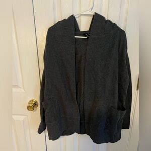 Grayson Mens Small Grey‎ Cotton Hooded Cardigan